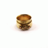 Ring Size - 8 Brass Spinner Ring G - BSPR998 18K Gold Plated Brass Flower Design Spinner Challa Fashion Finger Ring
